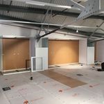 17.1.22 showcases being installed upstairs